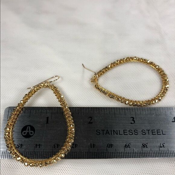 #41 - 14k Gold Filled Wire Wrapped Large Hoop Earrings - Picture 7 of 8